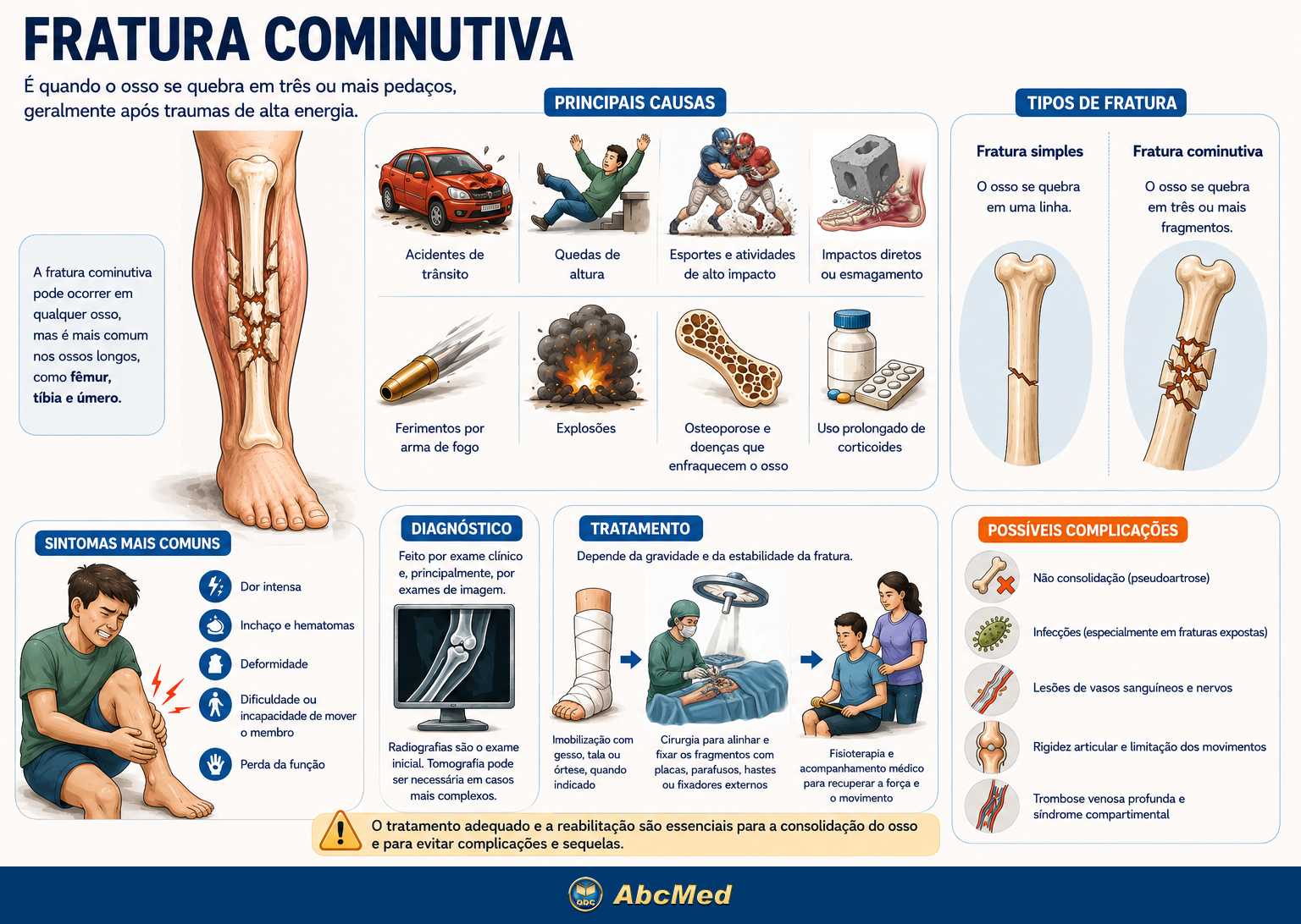 Infográfico - Fratura Cominutiva Infográfico - Fratura Cominutiva